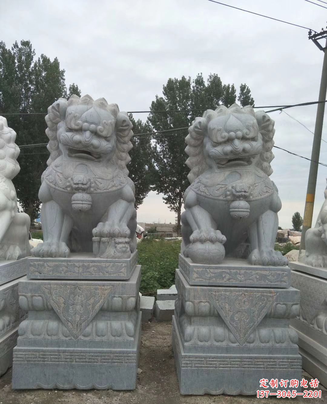 南通青石狮子象征力量的传统精灵