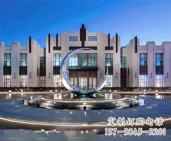 南通高档不锈钢月亮摆件