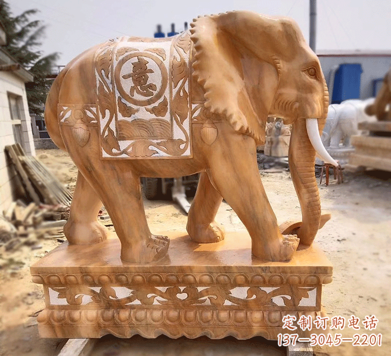 南通精美大象雕刻