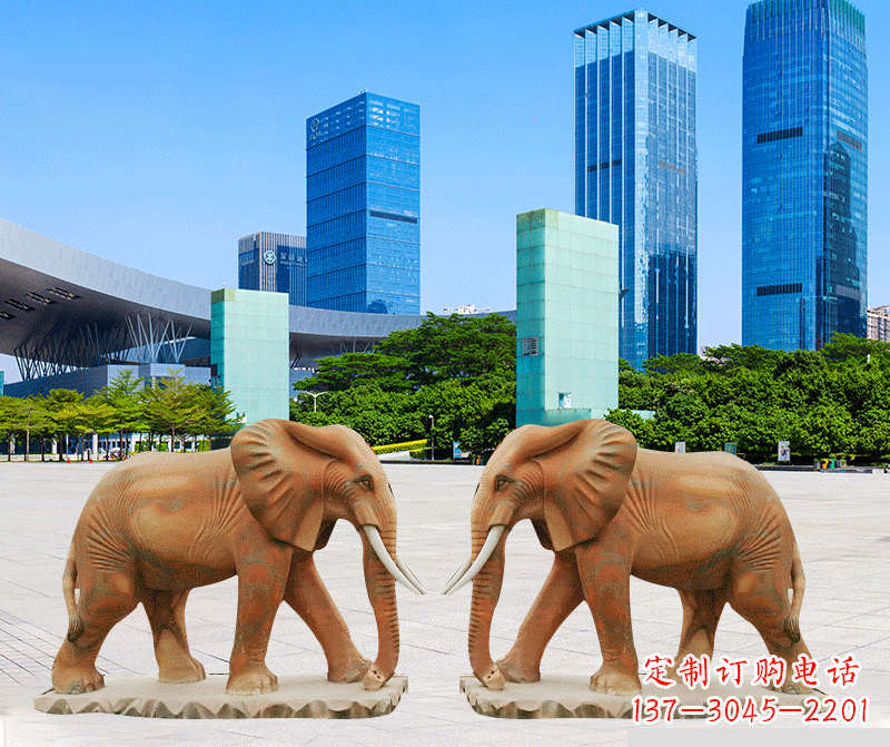 南通精美大象雕塑