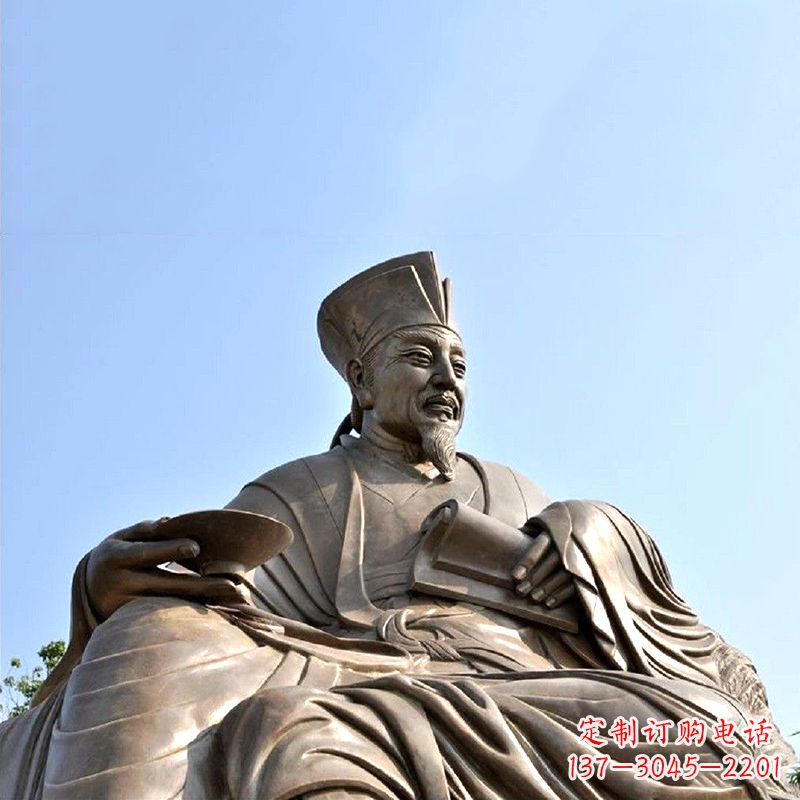 南通历史名人北宋文坛领袖欧阳修铸铜雕塑