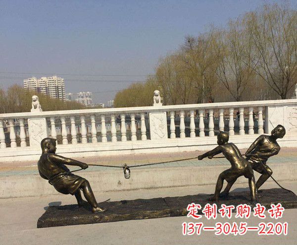 南通拔河儿童雕塑