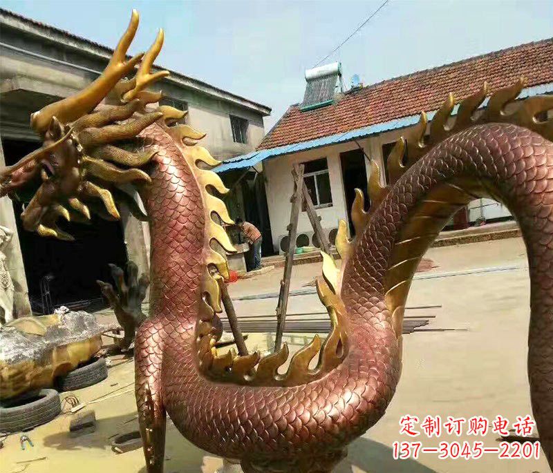 南通古典精致巨龙铜雕
