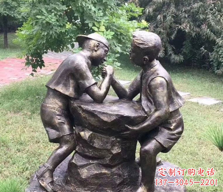 南通掰手腕儿童雕塑