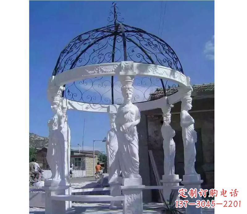 南通白色欧式石头凉亭