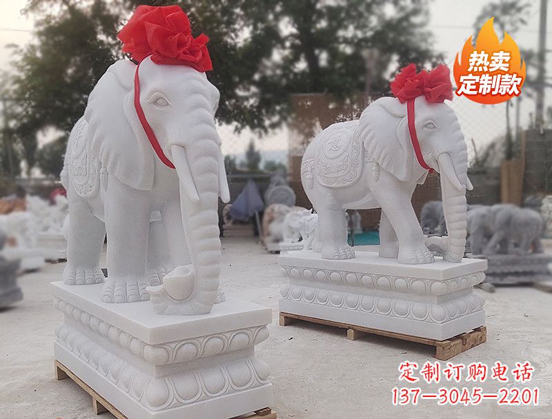 南通白色大象雕塑让你的家居更加精致