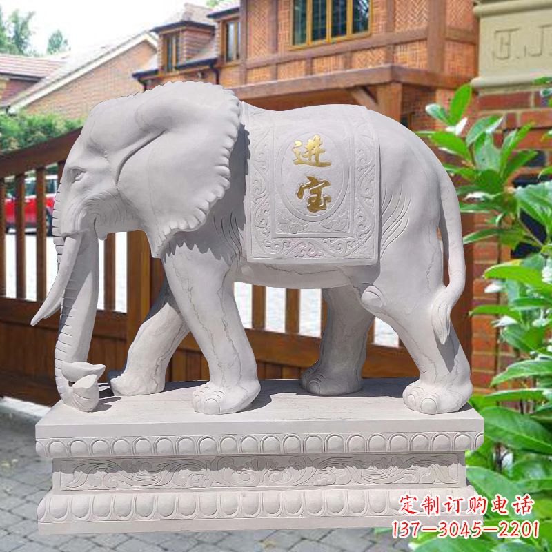 南通雕刻大象精致的艺术品