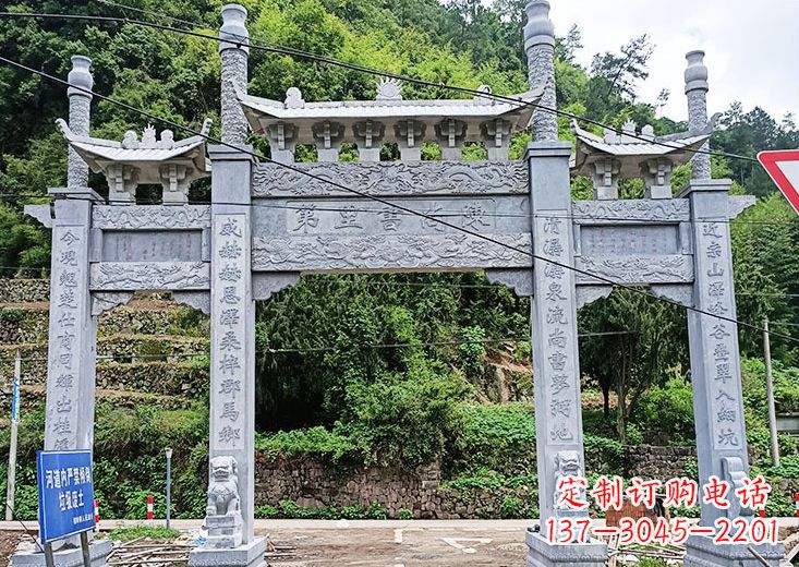 南通宝墨园石雕牌坊——传承古典文化的精美雕刻