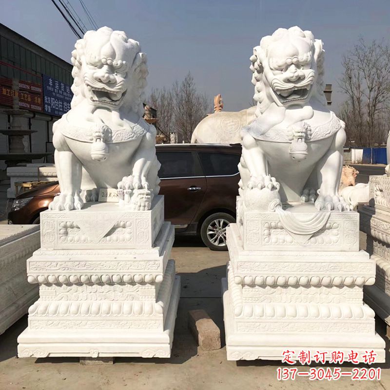 南通新精美汉白玉狮子