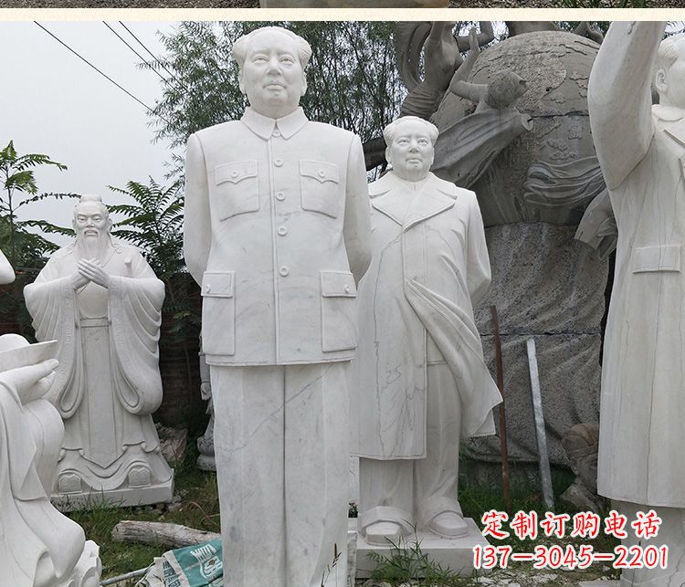 南通背手的毛主席汉白玉伟人石雕