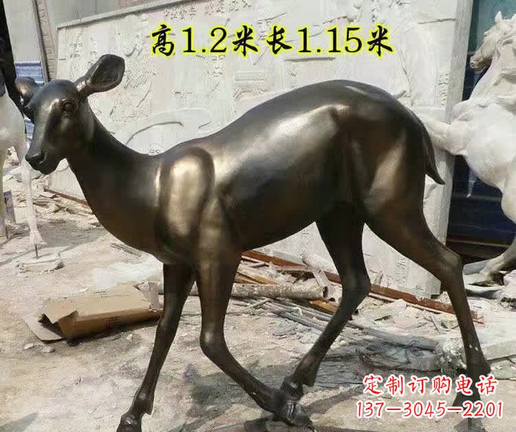 南通奔跑的小鹿铜雕 (2)