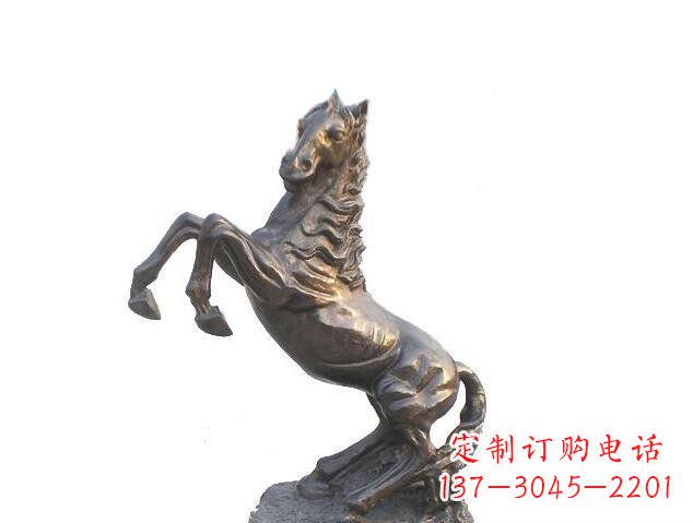 南通精美的奔腾马铜镀铜动物雕塑