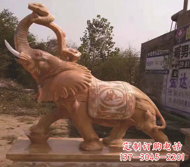 南通大象雕塑鼻卷如意