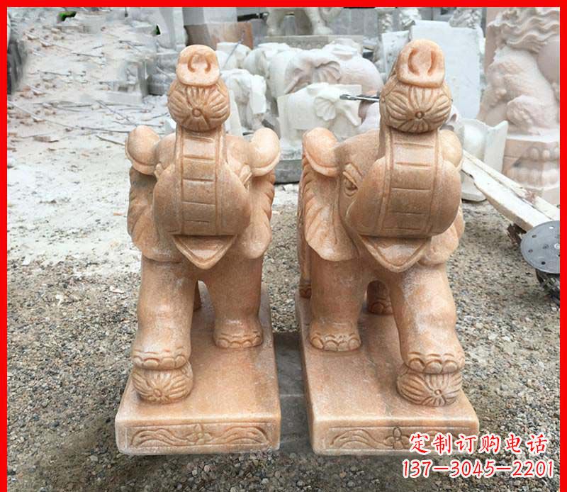 南通小象石雕创意礼品传递爱与温暖
