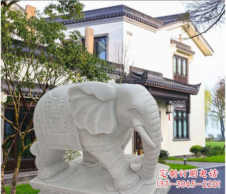 南通大象汉白玉雕塑