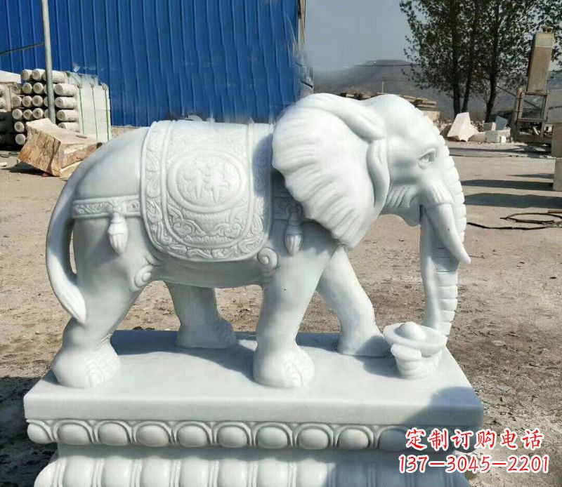 南通大象汉白玉吊坠