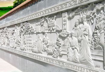 南通“家教十则”中国历史文化大理石人物石刻浮雕