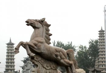 南通“腾飞”石雕马景观雕塑