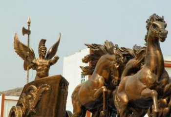 南通阿波罗战车广场景观铜雕