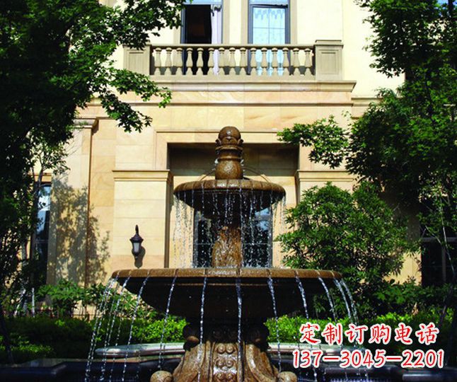 南通多层喷泉石雕——景观装饰的精美绝伦