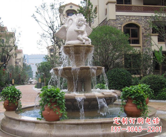 南通天使之泉——别墅景观石雕