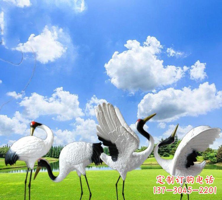 南通玻璃钢丹顶鹤雕塑——一件艺术精品