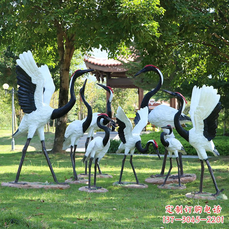 南通玻璃钢丹顶鹤雕塑传承中华文化之美