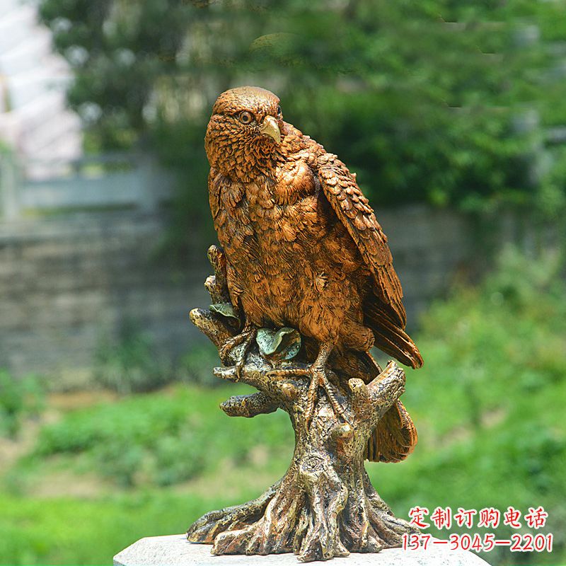 南通玻璃钢仿铜老鹰雕塑