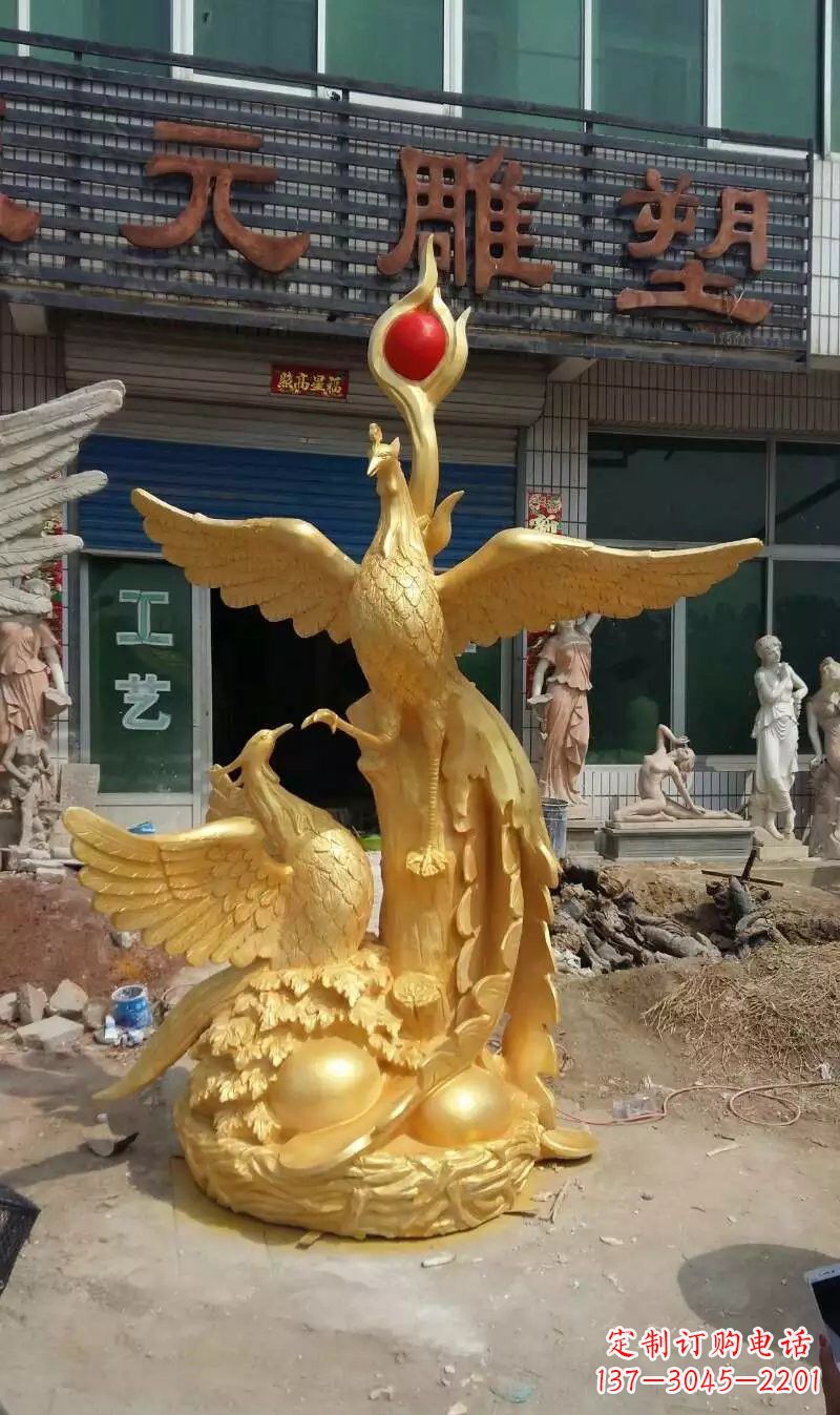 南通玻璃钢雕刻的凤凰之美