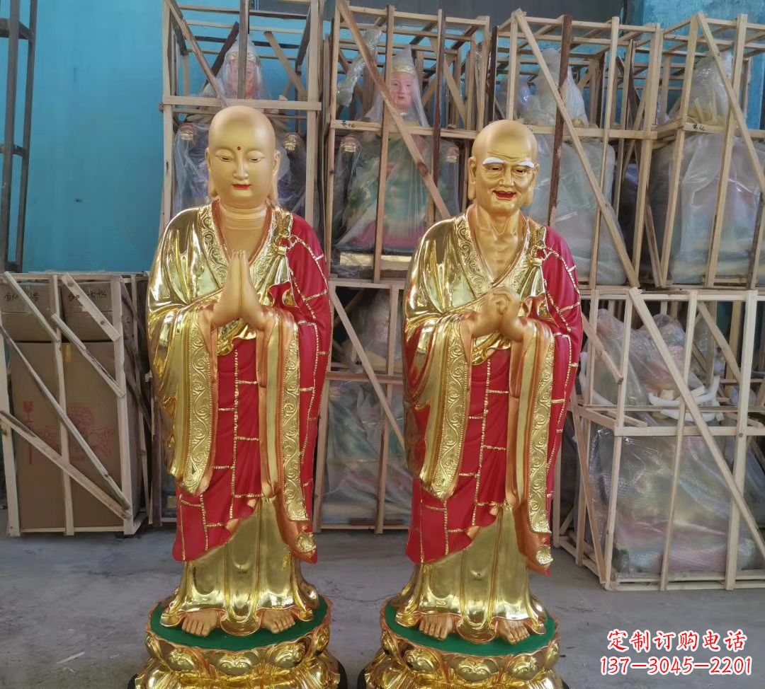 南通玻璃钢仿铜佛像雕塑给寺庙景观增添神秘韵味