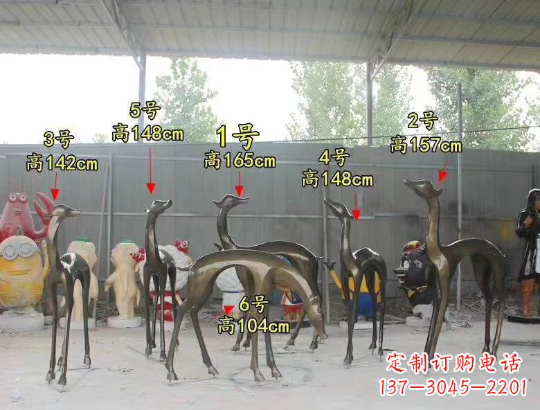 南通玻璃钢仿铜小鹿雕塑精美绝伦