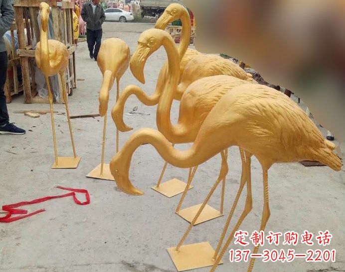 南通火烈鸟雕塑仿铜雕塑的精美杰作
