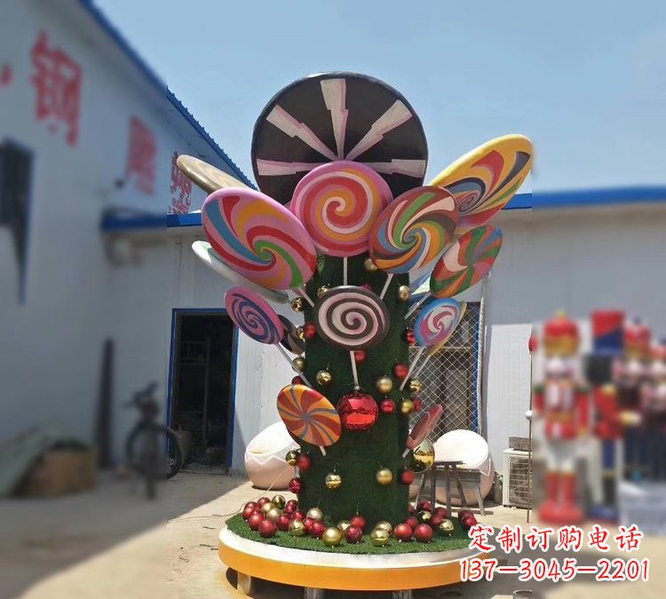 南通玻璃钢制作的棒棒糖雕塑