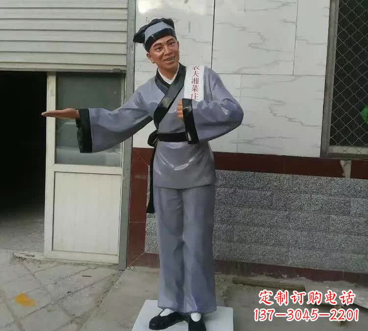 南通玻璃钢仿真店小二雕塑