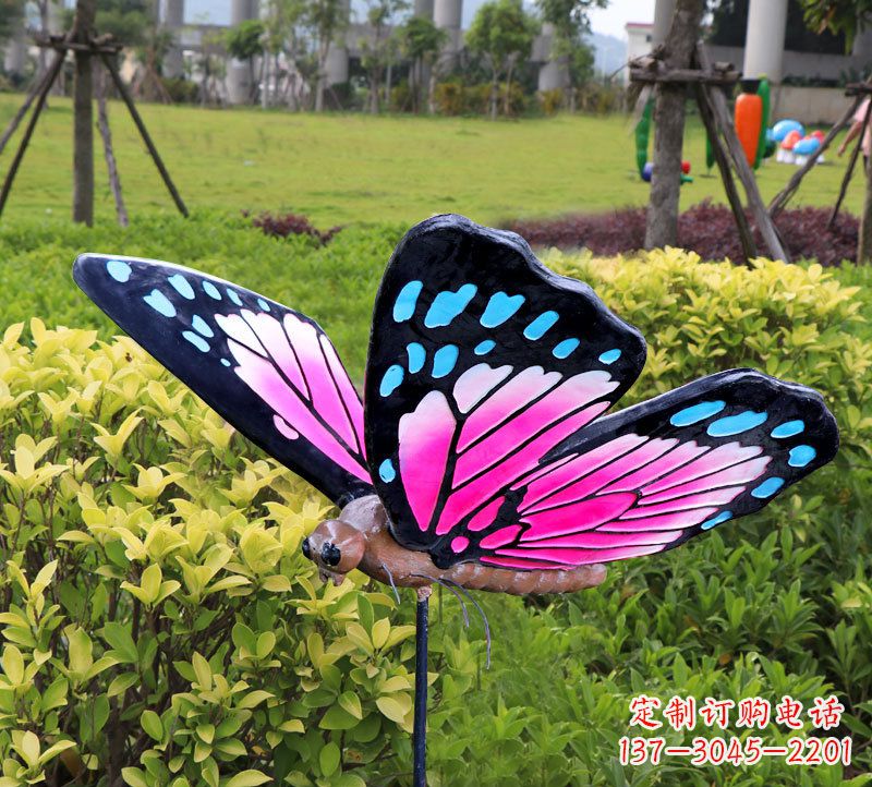 南通玻璃钢仿真蝴蝶动物雕塑