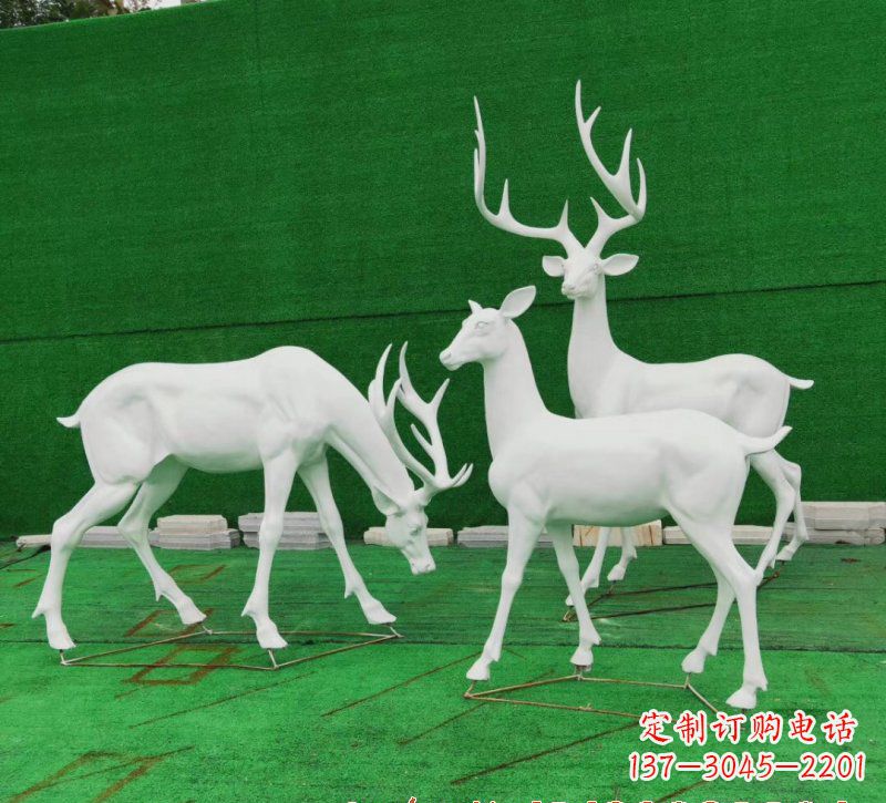 南通玻璃钢鹿群雕塑