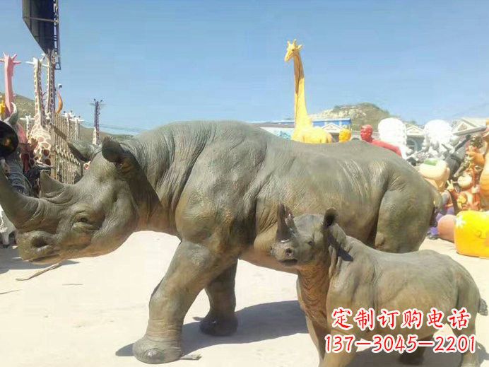 南通玻璃钢仿真犀牛