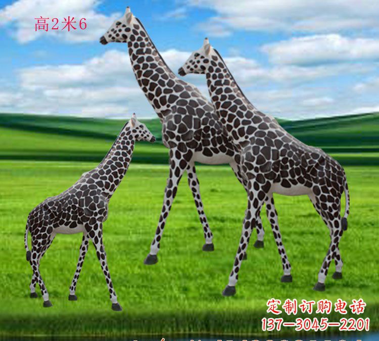 南通玻璃钢仿真长颈鹿雕塑