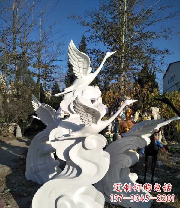 南通玻璃钢天鹅雕塑