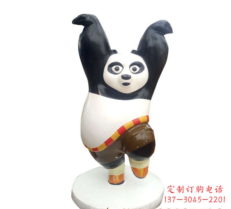 南通玻璃钢制熊猫雕塑精致细腻的艺术品