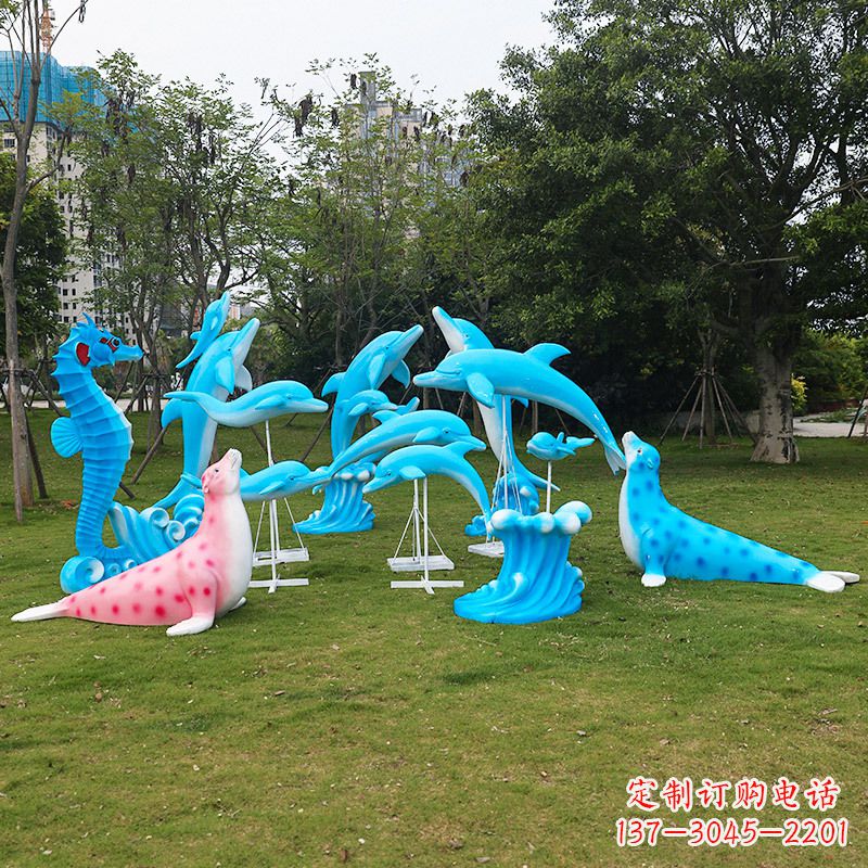南通玻璃钢海豚雕塑艺术的精美表现