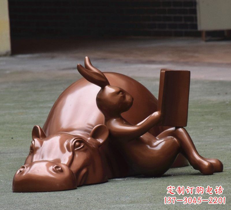 南通玻璃钢河马雕塑——给环境添彩