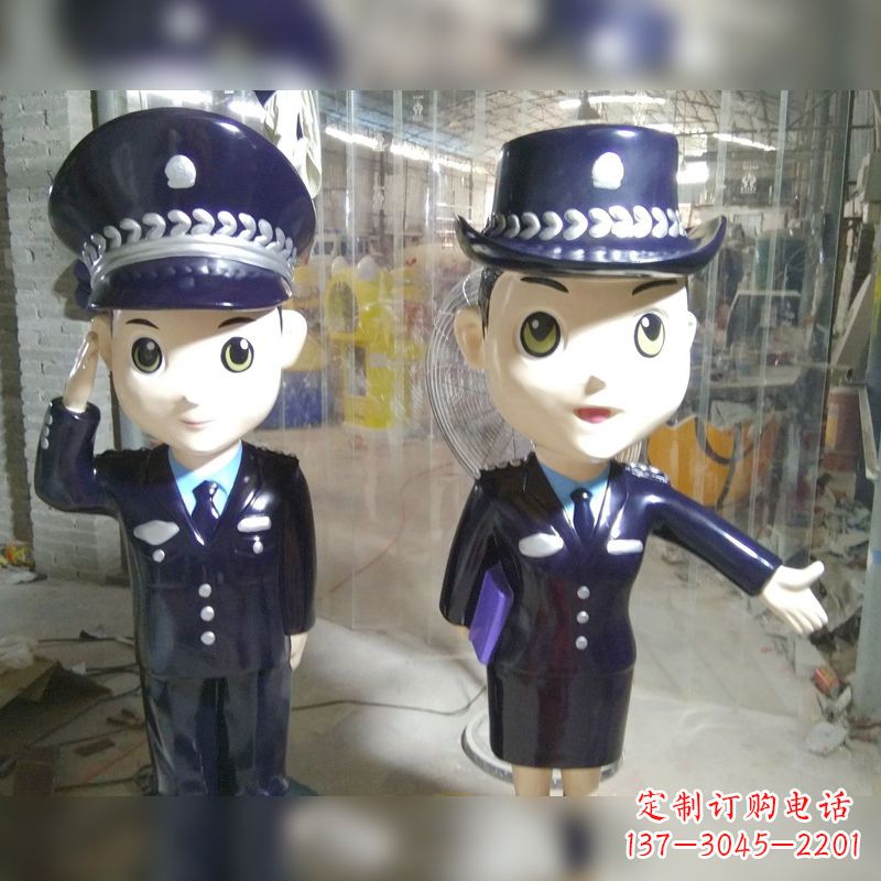 南通玻璃钢警察雕塑表达警队宗旨