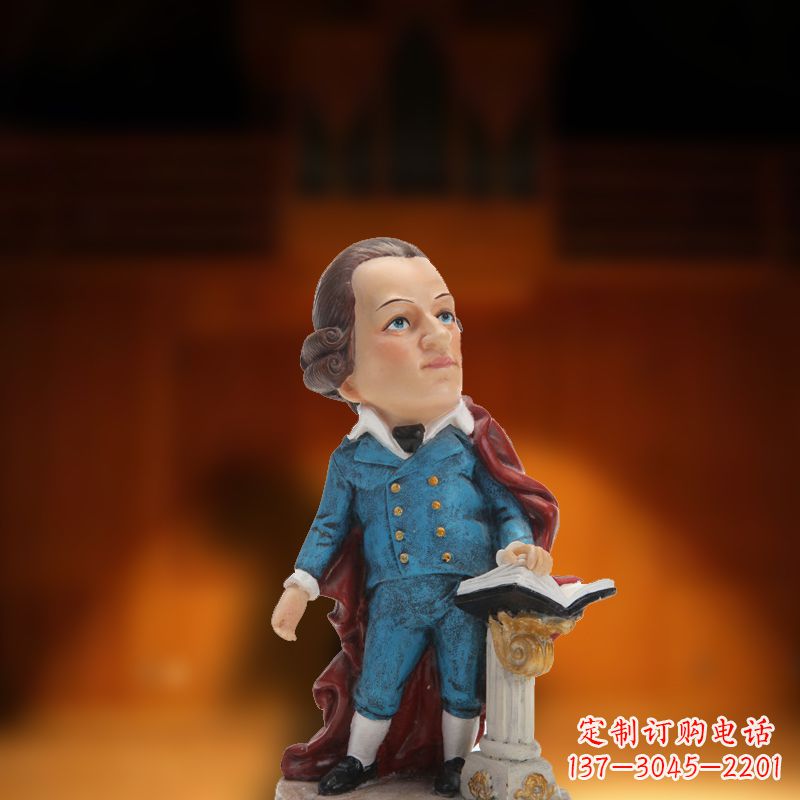南通玻璃钢艺术莫扎特雕塑
