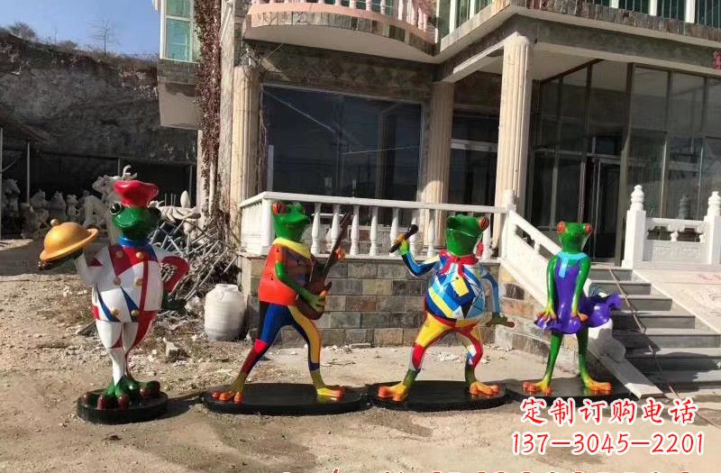 南通玻璃钢卡通青蛙雕塑