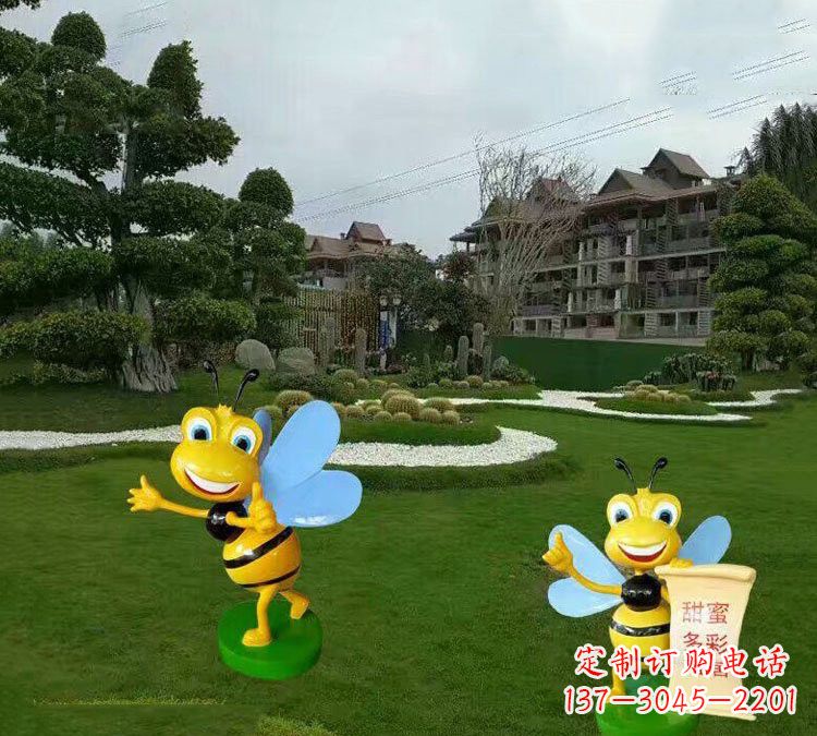 南通精美的玻璃钢卡通小蜜蜂雕塑