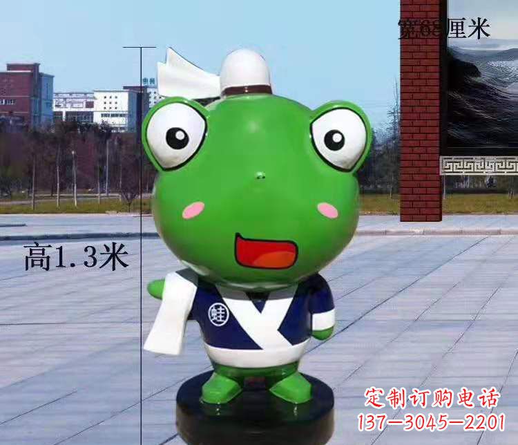 南通玻璃钢卡通小青蛙雕塑公园景观雕塑