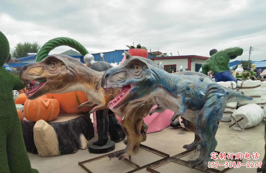 南通恐龙雕塑玻璃钢的艺术精品