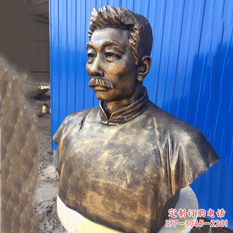 南通玻璃钢名人头像鲁迅先生