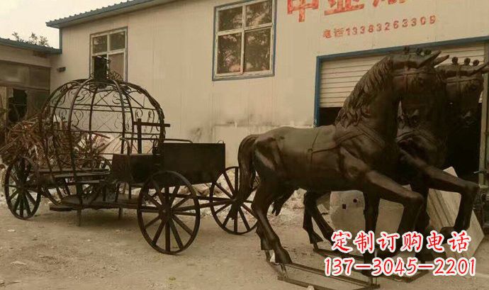 南通玻璃钢欧式马车雕塑精美艺术品